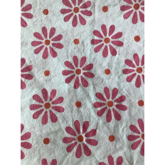 2 Pottery Barn Teen Full Flats Organic Sheets Polka Dot Daisy Mix and Match - Picture 3 of 7